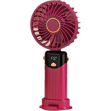 Ventilateur portable pliable – Petit ventilateur de bureau personnel, rechargeable par USB, avec base, pliable (1/5)