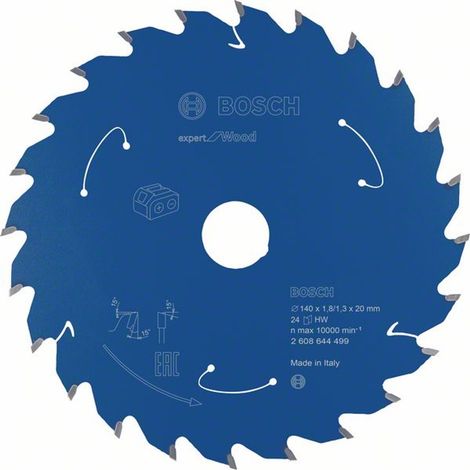 Bosch Kreissägeblatt Expert for Wood für Akku-Handkreissägen 140 x 1,8 x 20 mm 24 - 2608644499 (1/10)
