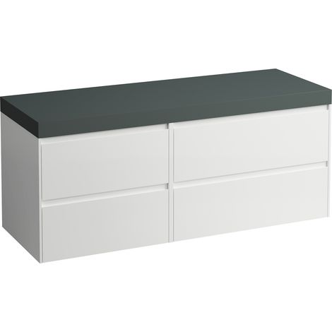 LAUFEN LANI Plan de toilette gris trafic, avec meuble