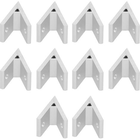 Ortviai Connecteur d’angle en aluminium 45° pour profilés industriels 40x40 mm – lot de 10 pièces (1/4)