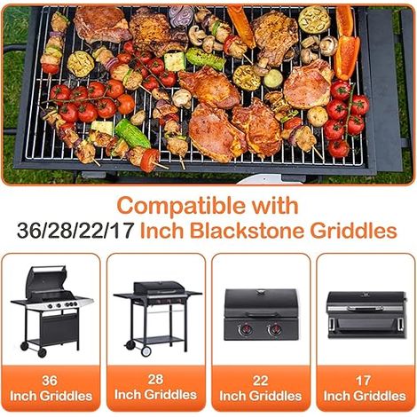 Lot de 2 tapis de récupération de graisse réutilisables en silicone pour plaques de cuisson Blackstone 17/22/28/36 pouces, accessoires pour barbecue. (1/5)