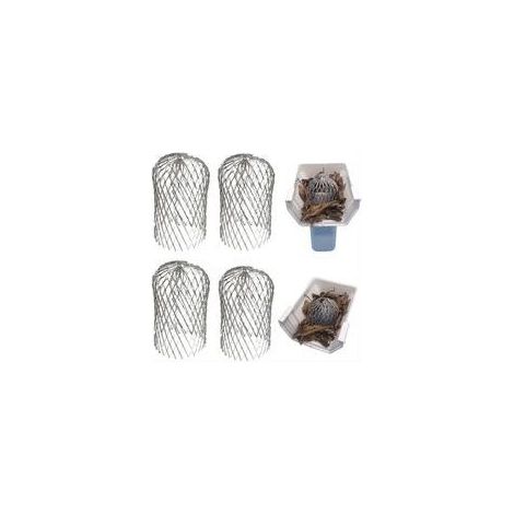 Filtres de gouttière en aluminium réglables – Lot de 4 pièces résistants aux intempéries pour tuyaux de descente (1/5)