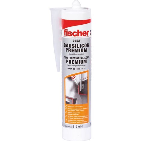 Fischer 1x Bausilicon Premium 310 ml DBSA TP transparent - 053090
