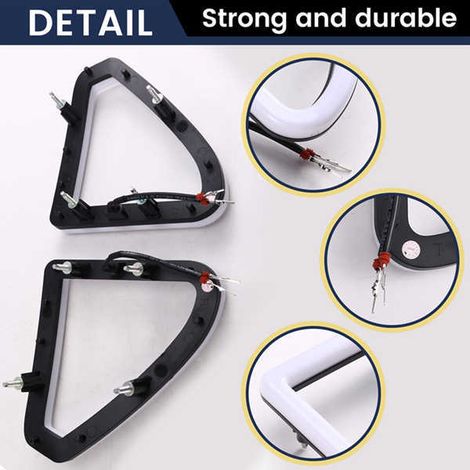 1 pair of white LED daytime running lights for 15-17 Ford Mustang front grille cover bumper (1/4)