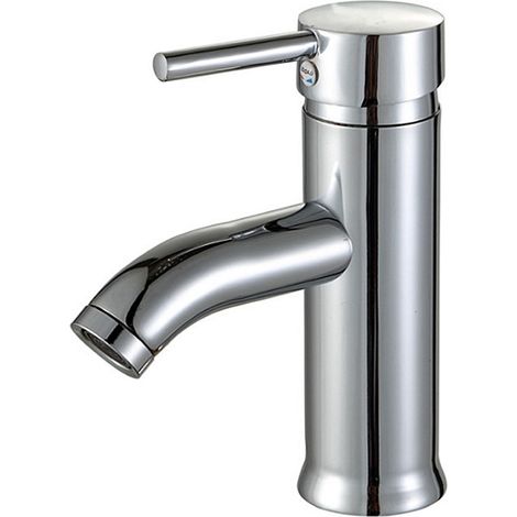 Robinet de lavabo cascade chrome – Flexible simple – Hauteur 16.8cm – Hauteur sous bec 20cm – Corps laiton haute résistance – Ideko (1/5)