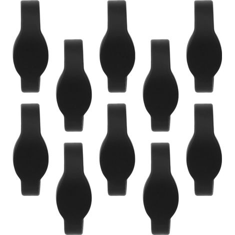 10 pièces Bracelet RFID 125Khz Silicone Étanche IP68 pour Piscine Sauna Carte d'Identification Noir (1/5)