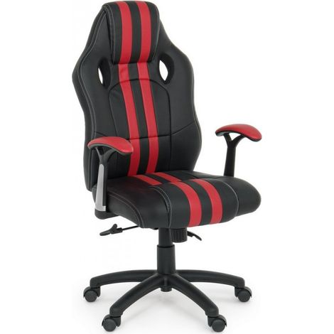 Poltrona Ufficio con Braccioli Spider colore Rosso (1/5)