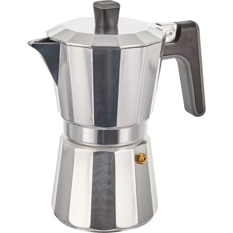 BRA Caffettiera Adatta a Tutti i Tipi di Cucine, Compresa l'induzione, Alluminio, 6 Tazze (1/5)