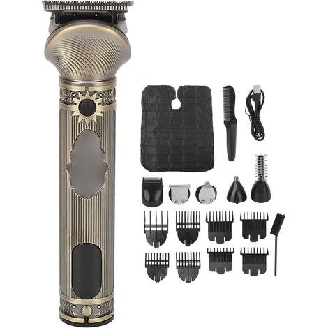 Tondeuse à cheveux électrique multifonction, silencieuse, étanche, rechargeable USB, pour salon de beauté (1/5)