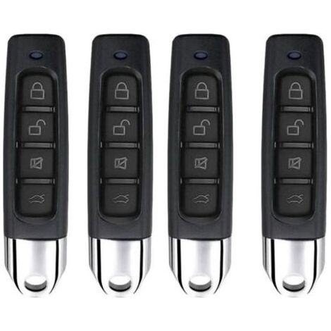 4PCS Télécommande Universelle Portail 433MHz, Télécommande Garage Sans Fil, Duplicateur de Clés à 4 Boutons (1/5)