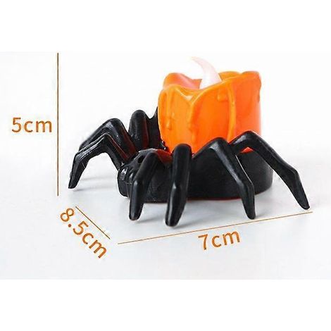 Bougies LED d'Halloween, décorations d'horreur, fantômes, citrouilles, château, maison hantée, accessoires d'extérieur 04 (1/5)