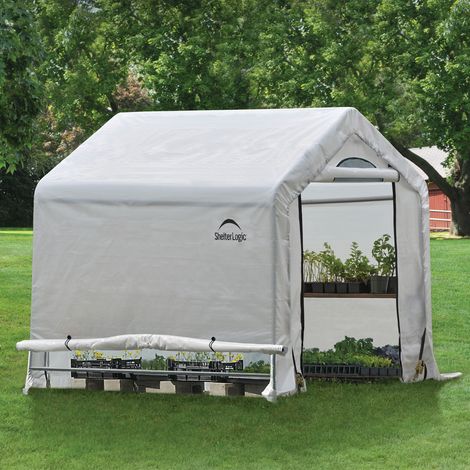 ShelterLogic Foliengewächshaus In-A-Box, 240 x 240 cm hellgrau 5,76 m² (1/5)