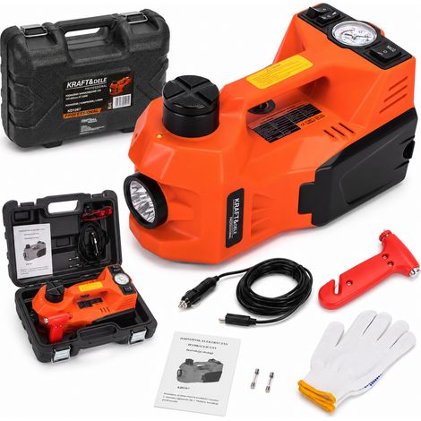 Cric elettrico per auto 155-450 mm con compressore Kraft&Dele (1/5)