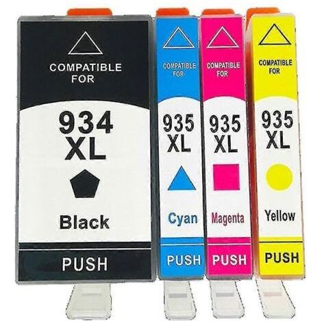 Cartouche d'encre haute capacité 934xl 935xl compatible avec les imprimantes HP Officejet Pro 6812 et 6830