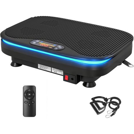 Plateforme Vibrante de Fitness avec Bluetooth, Télécommande, 99 Vitesses, Plastique et Acier, Noir (1/5)