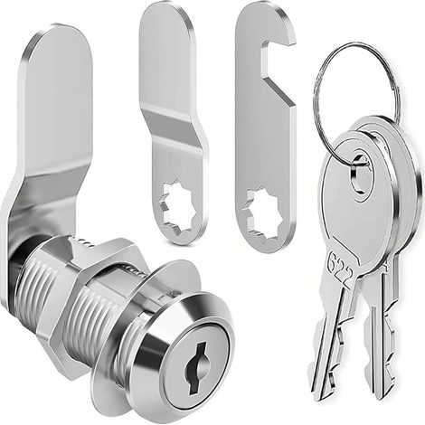 25mm serrure de boîte aux lettres avec clé différentes, verrou à came, serrures meuble, serrures placard, verrou placard, serrure casier verrous pour tiroir verrous pour porte d'armoire