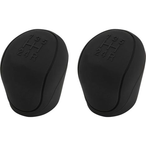 Couvercle de Pommeau de Levier de Vitesse de Voiture, Voiture Pommeau de Levier de Vitesse Couvercle, Couvercle de Pommeau de Levier Vitesse de Voiture en Silicone,Résistant à l'usure - Noir (1/5)