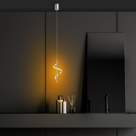 Suspension lustre D BY M.RED Chrome - Métal chromé - Design moderne - Finition brillante (1/5)