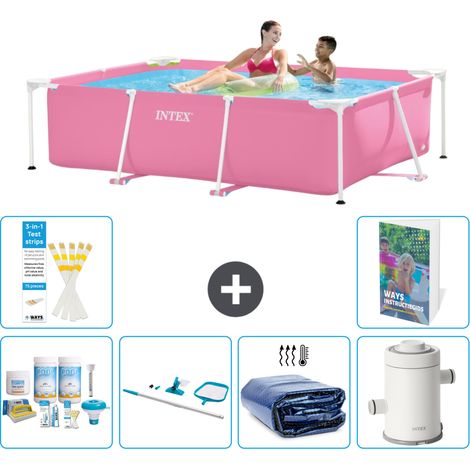 Intex Piscina con estructura Rectangular - 220x150x60 cm - 7-piezas  S93