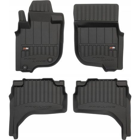 Alfombrillas y limpiaparabrisas de goma para Mitsubishi L200 4 de 2019 - Canales 3D (1/5)
