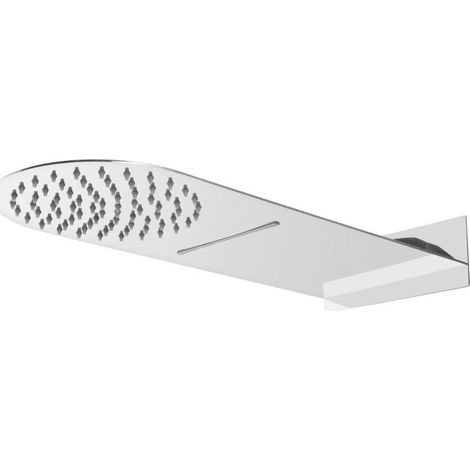 Milano Mirage 200mm x 500mm Fixed Rainfall Shower Head with Waterblade Function - Chrome (1/5)