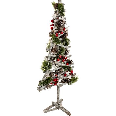 Sapin de Noël avec pieds en branches (1/4)