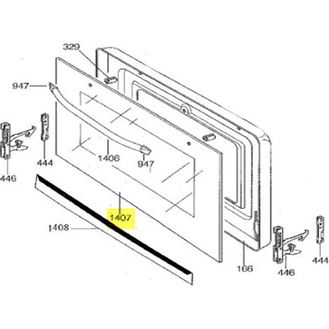VITRE DE PORTE EXTERIEURE POUR CUISINIERE GERMANIA - 0406374