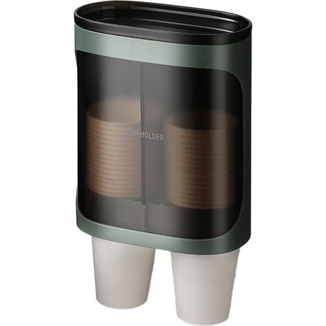 1 Distributeur de gobelets, fixation adhésive, montage mural ou latéral, usage horizontal et vertical, pour bureau et cuisine (1/5)