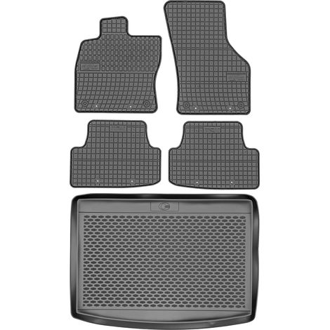 Ensemble de tapis de sol en caoutchouc pour Volkswagen Golf VII Hatchback (2012-2019) + tapis de coffre (1/5)