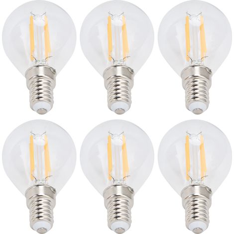Stück E12 LED-Glühbirnen, 4 W, G45, Vintage-Glühlampe, Klarglas, warmweißes Licht, 110 V (1/5)
