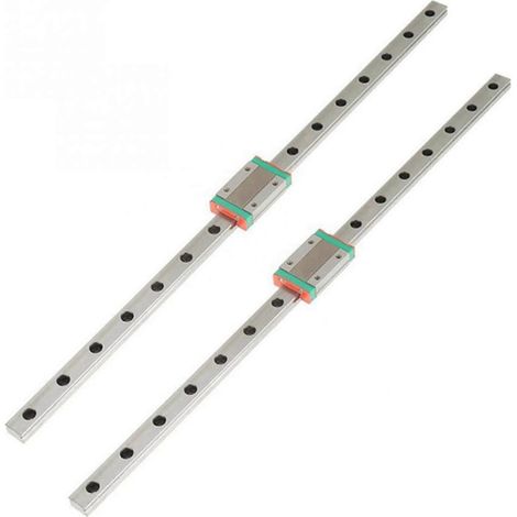 2 Stück 9 mm Linearführungs-Miniaturschiene MGN9 400 mm Linearführung und 2 Stück MGN9H Miniatur-Schienengleiter