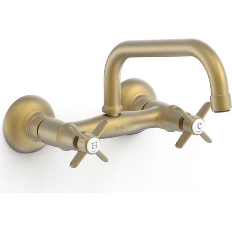 GRIFO BIMANDO MURAL PARA COCINA CON CAÑO SUPERIOR