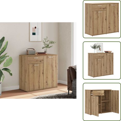 vidaXL Sideboard Artisan-Eiche 80x36x75 cm Holzwerkstoff (1/5)