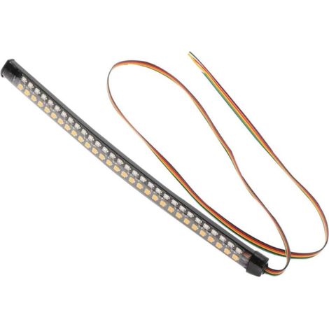 Feu Arrière de Moto Noir en Caoutchouc 30cm Clignotants LED (1/5)