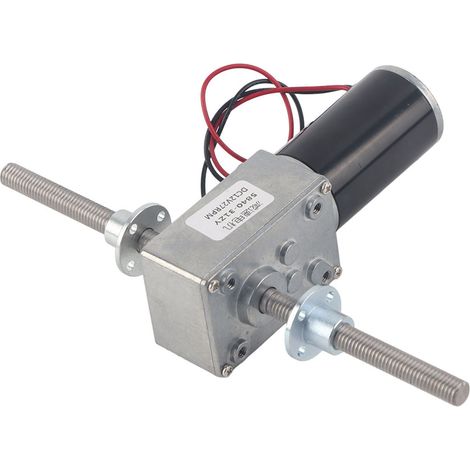 Motoréducteur à vis sans fin coaxial à filetage M8, arbre droit et gauche, réduction de vitesse 1280, avec bride, taux de réduction 290 (1/5)