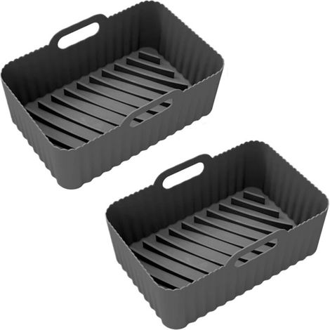 Doublure en silicone antiadhésive pour friteuse à air (2 pièces), accessoire pour panier de friteuse à air (1/4)