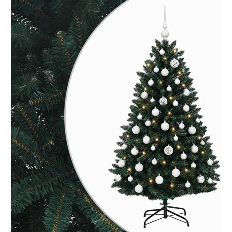 vidaXL Artificial Christmas Tree Dark Green with Bauble 150 cm