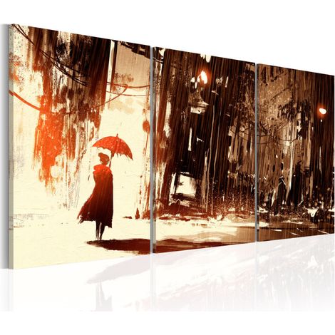 Tableau Imprimé "City in the Rain" 60 x 120 cm (1/2)