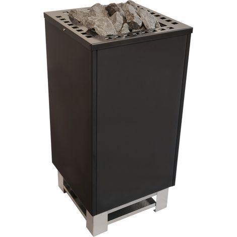 Infraworld Eterno finnischer Saunaofen 10,5 kW Standofen schwarz inkl. Saunasteine