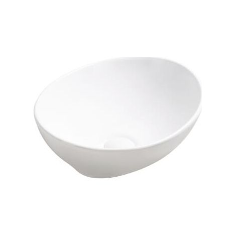 Ondée - Lavabo sobre encimera HANA - Cerámica blanca - Acabado mate - ovalada