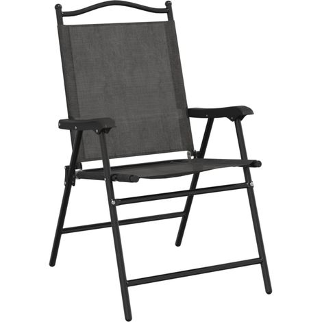 vidaXL Sedie Giardino Pieghevoli 8 pz Acciaio Grigio Mélange Textilene (1/4)