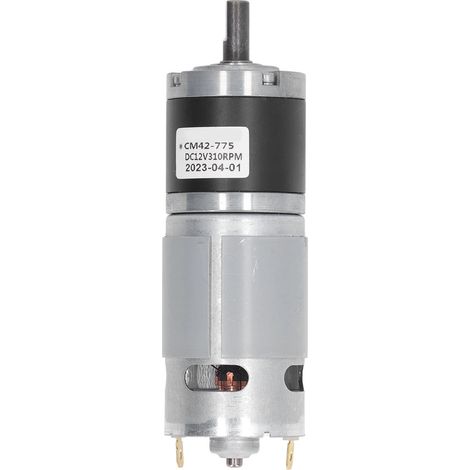 Moteur à réducteur CC 12V 310 tr/min, rotor en cuivre, grand couple, sens horaire et antihoraire, moteur planétaire DC. (1/5)
