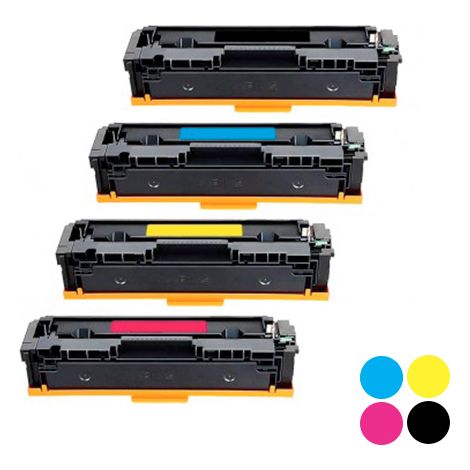Kit de tóner de repuesto IVOL para Canon 054H - Cian, Amarillo, Magenta, Negro