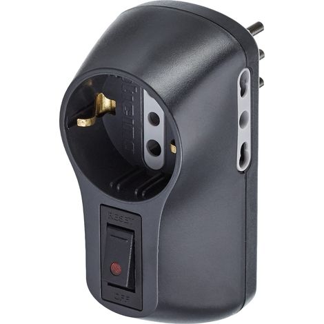 Kit Adaptateur 1 Prise Standard Allemande et 2 Prises 10 A avec Interrupteur de sécurité Lumineux (1/5)