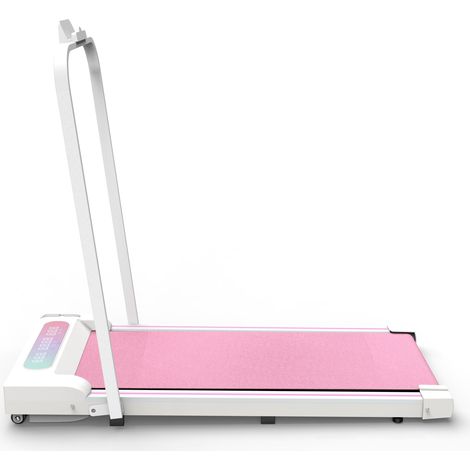 Cinta de correr plegable para casa y oficina, 2.5 HP, hasta 8 km/h, rosa (1/5)