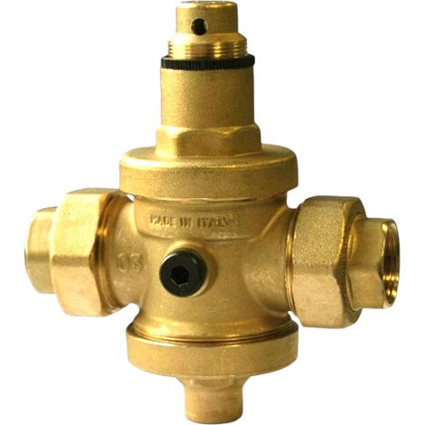 Riduttore di pressione acqua e pistone con bocchettoni -