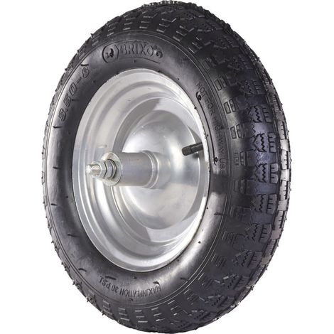 Ruota pneumatico 350x80 con cuscinetti per carriole