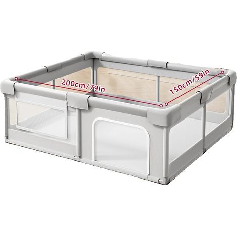 Parc, Design Portable, Espace Sûr pour Tout-Petits, 150x200cm (1/2)