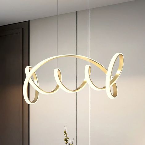 [NEUWERTIG] B-Ware ONLI LED-Hängeleuchte Kira, goldfarben, Länge 102 cm, 4000 K, aus Aluminium (1/2)