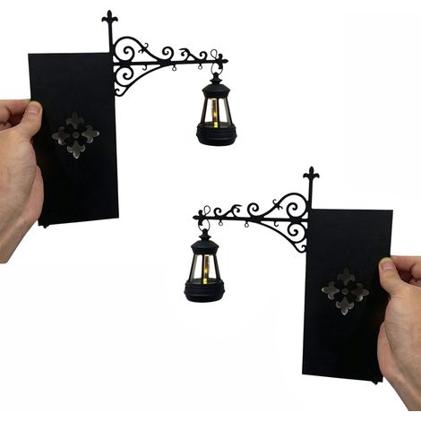 Lot de 2 Lanternes Bibliothèque LED Blanc Chaud, Mini Lampes Décoratives Vintage pour Étagère à Livres, Coin Lecture, Bibliothèque et Bureau, Cadeau Original pour Amoureux des Livres